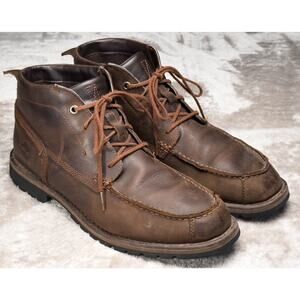 Timberland Grantley Brown Leather Moc Toe Chukka Ankle Boots Mens Size 12 A1859